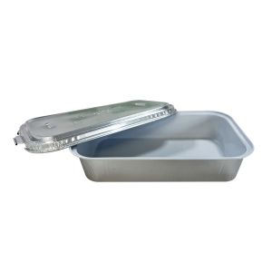 Aluminum Foil Airline Food Packing Container With Foil Lids Environmentally
