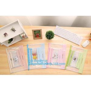 zipper PVC file bag with ESD anti static function A4, printing pvc document bag/
