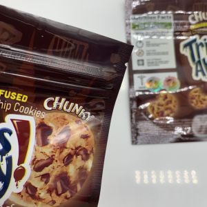 Chocolate Chip Cookie Empty Edible Bags 500mg Zipper Stand Up Food Pouch