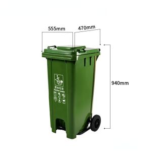 200 Liter Plastic Recycled Classified Restaurant Industrial Foot Pedal Dustbin