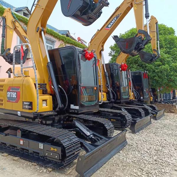 Excellent Sany SY75C Pro SY75 Excavator at with 0.32M³ Bucket Capacity and Low Hours