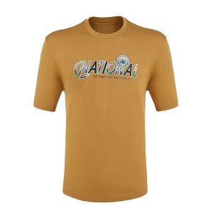 Customized Logo White Orange T Shirt For Man Casual Style with Over Sized Plain