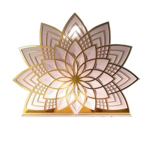 Laser cut metal gold lightweight room dividers room partition