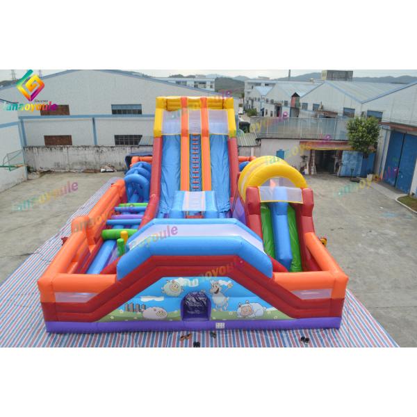 Buy Giant Inflatable Fun City Slide Park Children Amusement Park OEM at wholesale prices