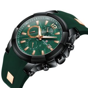 Quality luxury Brand Men Watches Waterproof Silicone Strap Sport Chronograph Quartz Watch for Men Wrist watch for sale