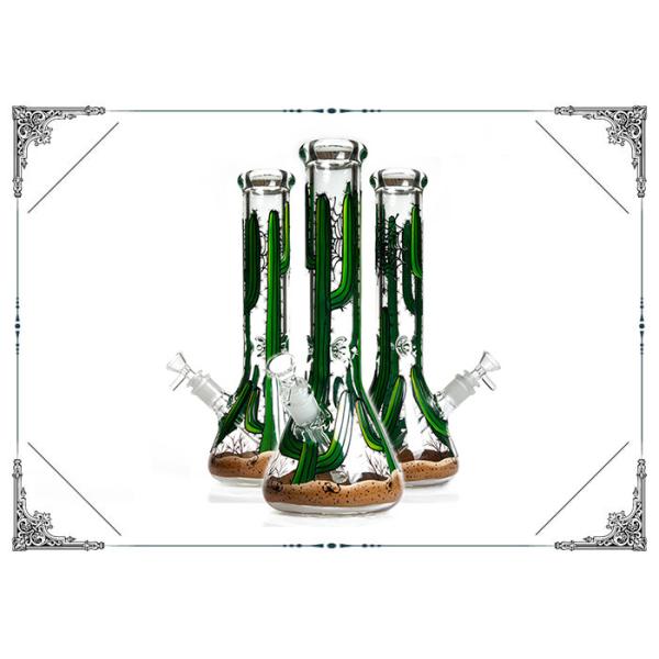 Buy Green Cactus Art Glass Water Smoking Pipe 50x7mm Glass Tube at wholesale prices