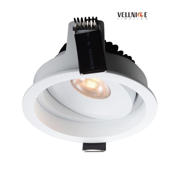 Buy Recessed 7W LED downlight Adjustable beam angle antiglared 3000K at wholesale prices