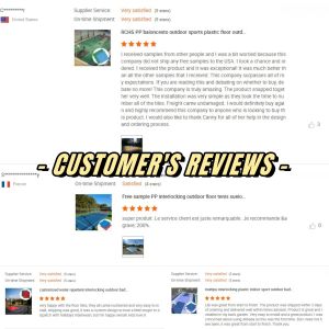 Interlocking PP Sports Tiles for Basketball Courts 250x250mm