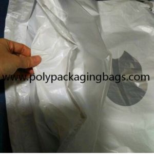 STR Double Layer CPE PE Plastic Drawstring Backpack
