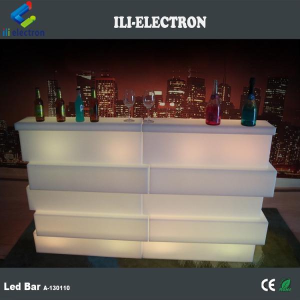 Plastic LED Mobile Bar Table 16 Colors Changing water resistant