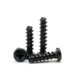 Black Zinc Metal Pan Head Self-Tapping Screws DIN7981 for Healthcare Application