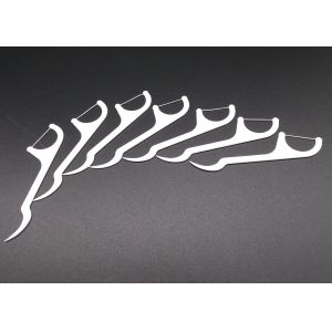 Eco Friendly Plastic Dental Floss Toothpick , Disposable Dental Floss Picks