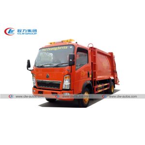 Sinotruk Howo 6 Wheels 140hp 8M3 Waste Collection Truck