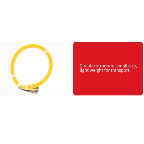 GJFJV 12C 24C 48C Indoor SM Fiber Optic Cable With Tight Buffer PVC Jacket