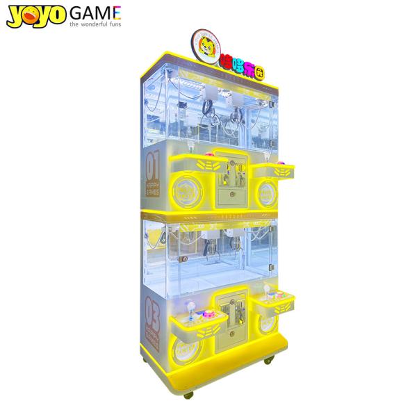 Coin Operated Games Newest Toy Claw Crane Machine 4 Players can With Bill Acceptor