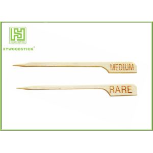 Fancy Long Bamboo Cocktail Sticks , Paddle Bamboo Skewers For Birthday Party