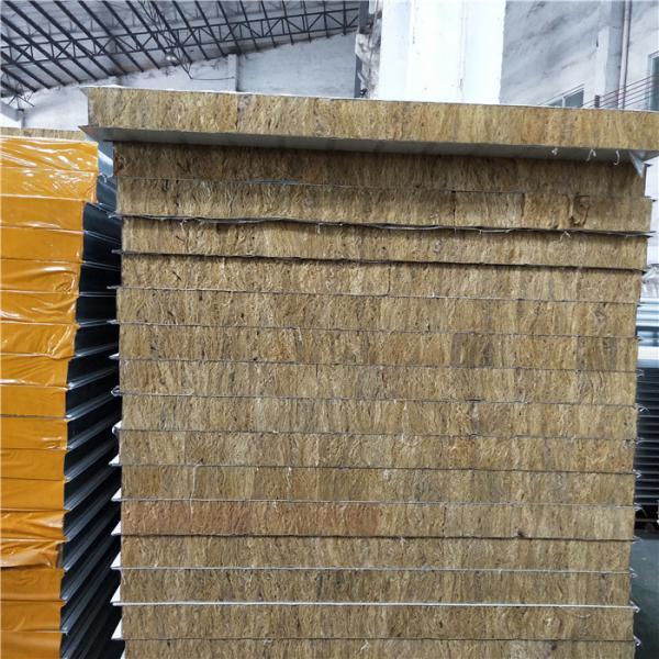 Buy heat proof 1150mm type rock wool sandwich panel with A fire rating to  saudi arabia at wholesale prices