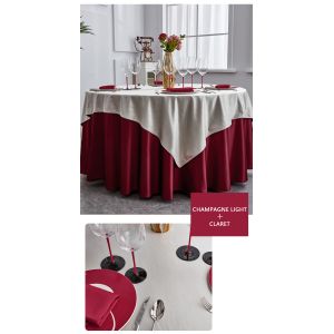 Customized Polyester Wedding Banquet Table Cloth Dobby Pattern