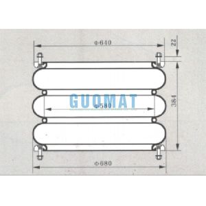 W01-358-7304 Firestone 321 Type Industrial Air Spring Triple Convoluted