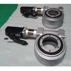 Small Hourglass Worm Gear Slew Drive Rotary Motion RAL9006