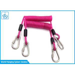 Quality SGS 16mm Coil Ring Tools Security 3m Spring Lanyard for sale