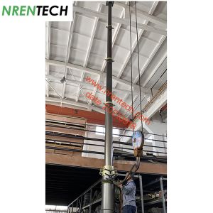 15m pneumatic mast 350kg payloads for integrated telecom tower trailer