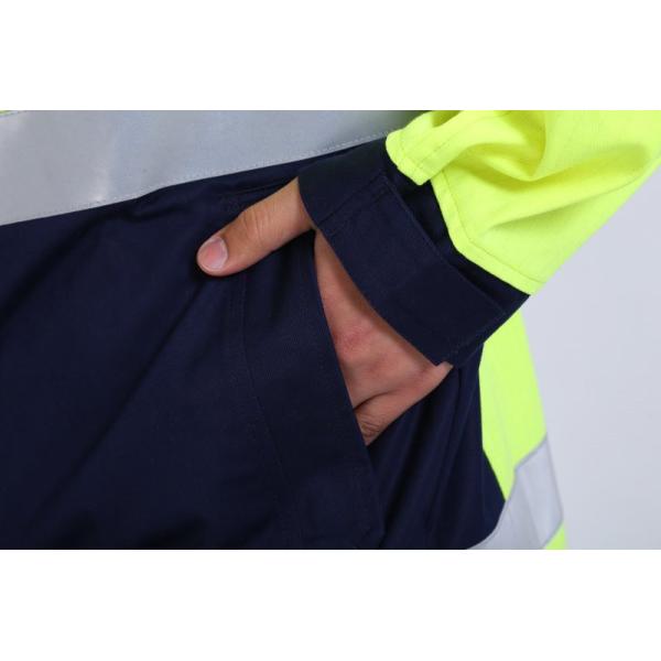 50mm Fr Tape Multi Norm Workwear 290gsm Yellow Hi Vis Jacket