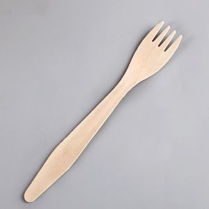 185 mm biodegradable recyclable disposable reinforced vintage wooden fork