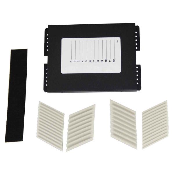 12-position-aluminum-splice-tray-adhesive-back-fiber-insert-design-7x4.75x0.5-in