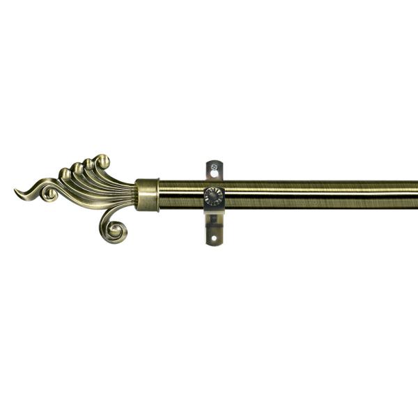 Buy 28 MM Diameter Single Iron Curtain Rod With Aluminum Finial at wholesale prices