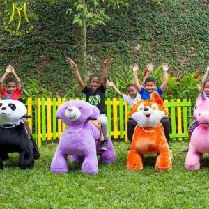 Quality Hansel electric walking 150KG bearing motorized plush riding animals for sale