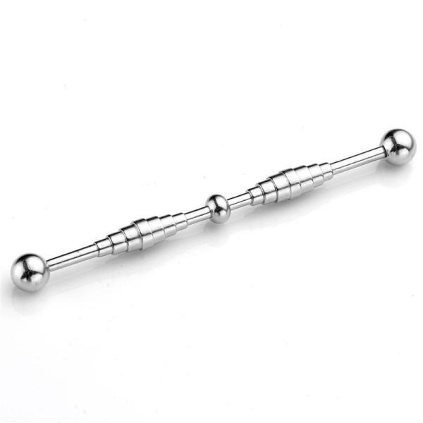 14G Stainless Steel Screw & Twist Snake Long Industrial Barbell Cartilage Ear Piercings Jewelry 58mm