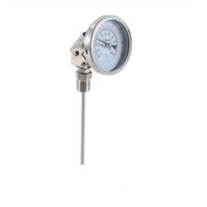 China Adjustable Angle Bimetal Thermometer 6 152.4MM With Thread on sale