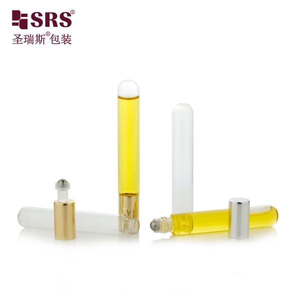 BLP-10ML Round Bottom Empty Transparent Tube Glass Roll On Essential Oil Bottle