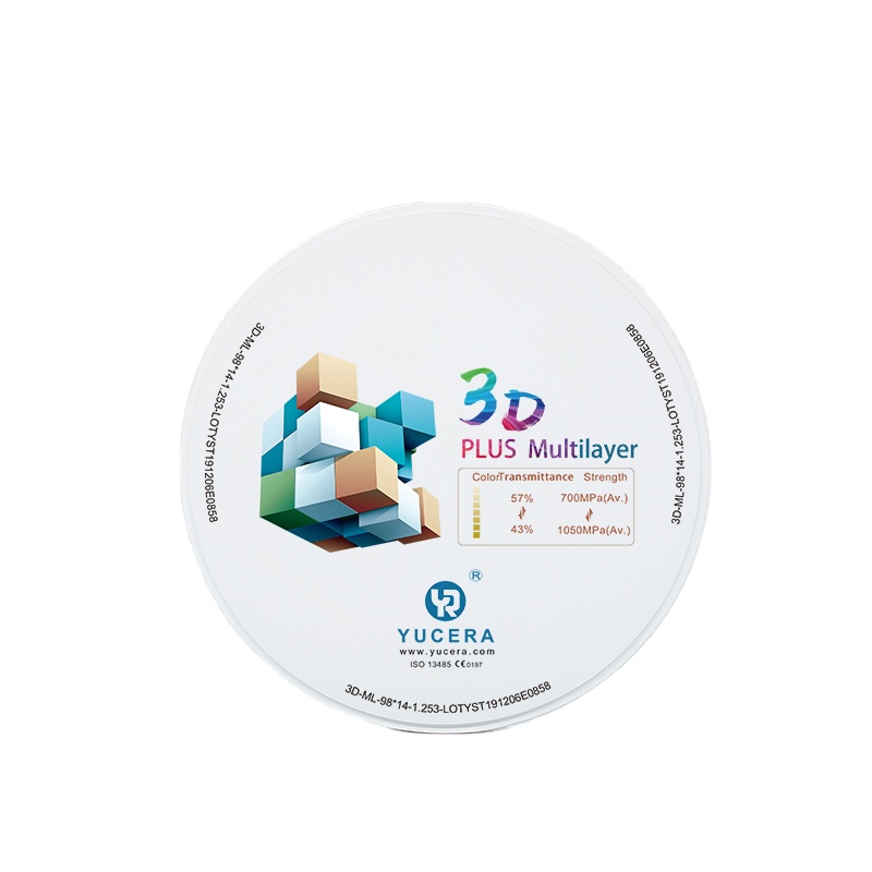 Yucera Ceramic 3D Plus Multilayer Dental Zirconia Blocks CAM for Lab Use