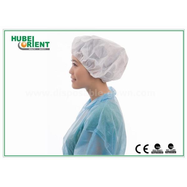 Customerized Surgical Nonwoven Bouffant Scrub Hats For Hygienic / Clinics , FDA