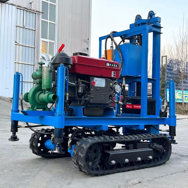 Buy Wheeled Small Diesel Hydraulic Household Water Well Drilling Rig at wholesale prices