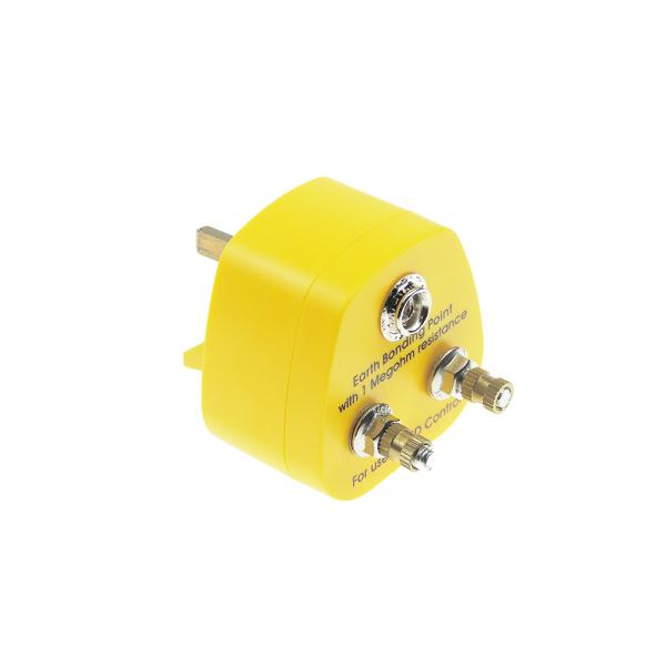 Buy Yellow ABS Antistatic 1M Resistor ESD Boding UK Plugs at wholesale prices