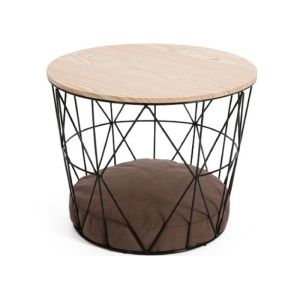 China 15KG H35cm Metal Basket Coffee Table With Storage on sale