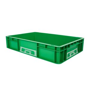 China Convenient Euro Standard Stackable Plastic Moving Box Containers with Solid Box Style on sale