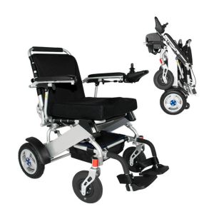 China Max 36km Foldable Lightweight Electric Wheelchair For Handicapped on sale