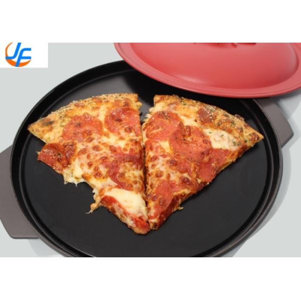 Buy RK Bakeware China Manufacturer-Pizza Hut Hardcoat Anodized Hardcoat Anodized Thin Crust Pizza Pans at wholesale prices