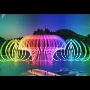 Park ornament fountain show music fountain with laser lamp