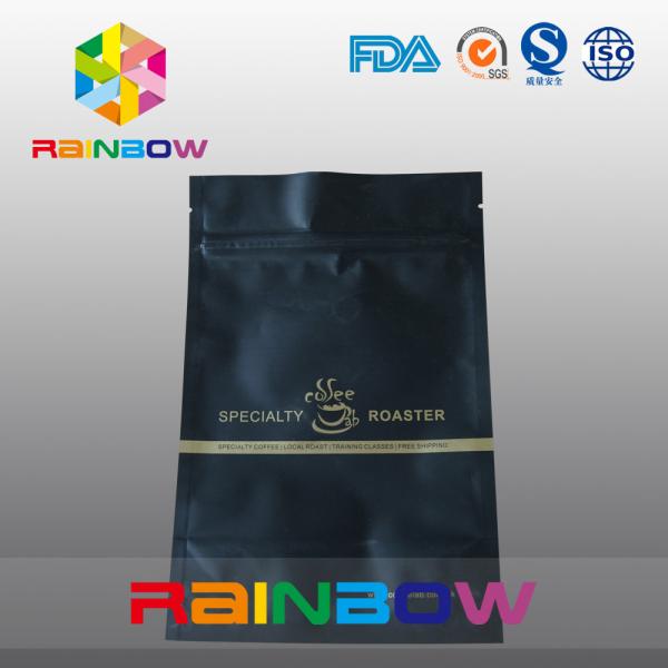 Buy Black matte k coffee aluminum foil pouch packaging doypack bags at wholesale prices