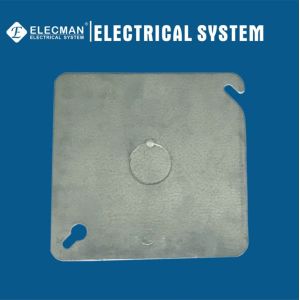 Quality Steel 4inch Electrcial Metallic Outlet Box Covers Square With 1/2&quot; Knockout for sale