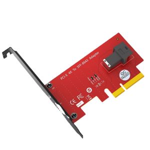 Quality SFF-8643 to PCIe 4X Adapter Card 110x22mm Black for sale