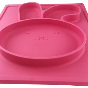 Best Product Rabbit Shape Silicone Baby Placemat Non Slip Silicone Placemats For