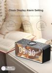 Bluetooth Clock Hifi Speaker with Wireless Charging QI FM RADIO AUX TF Card