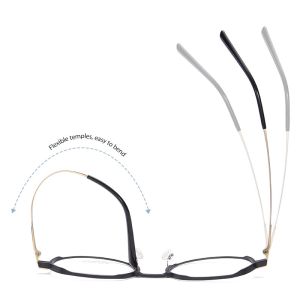 Aluminum Magnesium Titanium Frame Glasses , Custom Lens Round Prescription