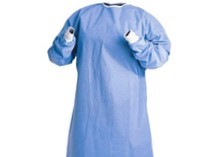 Buy Knitted Cuff 35g Level 4 Disposable Gowns Fluid Repellent at wholesale prices